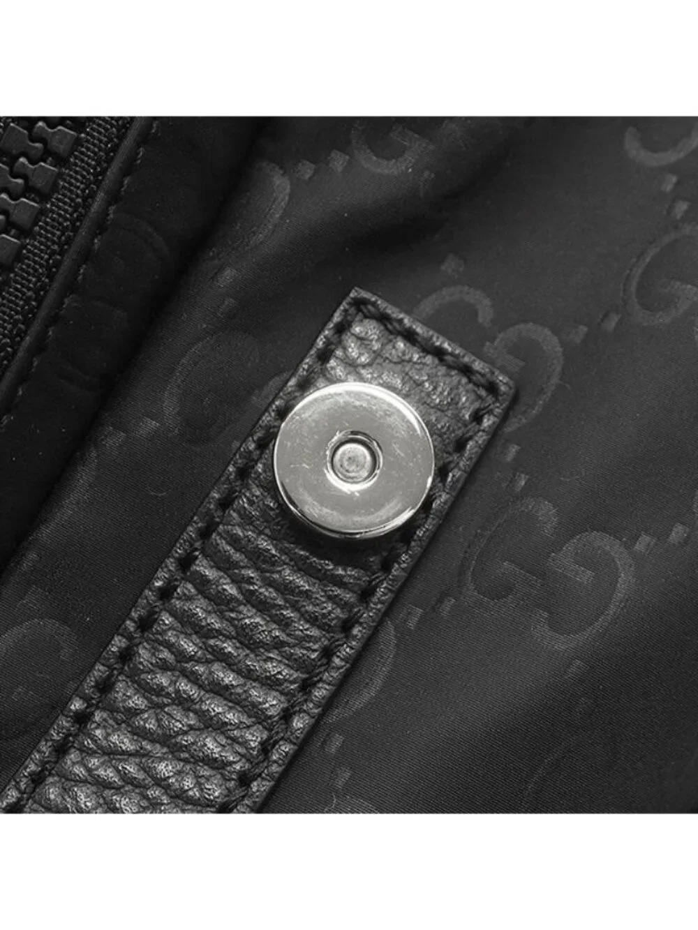 Gucci Backpack GG Nylon Guccissima Black Silver